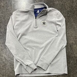 Johnnie-O Gray Quarter-Zip Pullover, Worn Once